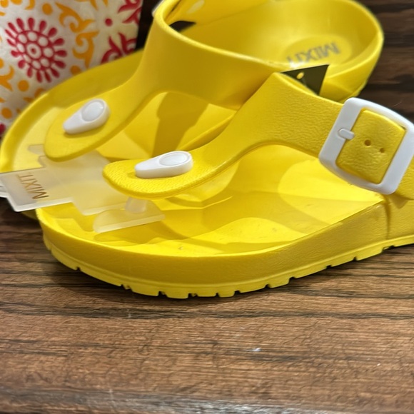 Bright Yellow Mix It Slip In Thong Toe Sandals - Picture 3 of 12